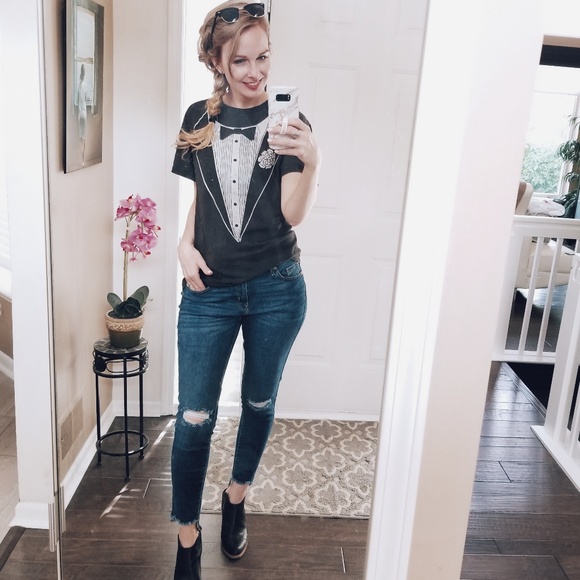 womens tuxedo t shirt sequins